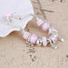 Pink Crystal Charm 925 Sterling Silver Bracelets Women Designer Murano Beads Jewelry