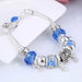 Pink Crystal Charm 925 Sterling Silver Bracelets Women Designer Murano Beads Jewelry
