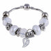 Pink Crystal Charm 925 Sterling Silver Bracelets Women Designer Murano Beads Jewelry