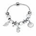 Pink Crystal Charm 925 Sterling Silver Bracelets Women Designer Murano Beads Jewelry