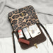 Fashion Retro Leather Leopard Print Shoulder Bag Women Designer Luxury Handbags