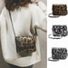 Fashion Retro Leather Leopard Print Shoulder Bag Women Designer Luxury Handbags