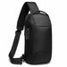 Anti-Thief Cross-Body Backpack Waterproof USB Charging Shoulder Bags