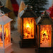 Christmas Lantern Santa Deer Snowman Lamp For Home Party New Year Decoration