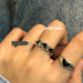 Individuality Baroque Vintage Love Heart Metal Rings Women Jewelry