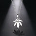 Stainless Steel Necklace Women Maple Leaf Choker Pendant Necklace Jewelry