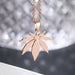 Stainless Steel Necklace Women Maple Leaf Choker Pendant Necklace Jewelry