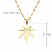 Stainless Steel Necklace Women Maple Leaf Choker Pendant Necklace Jewelry