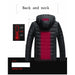 Men Winter Warm USB Heating Jackets Smart Thermostat Hooded Waterproof Jackets