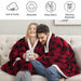 Oversized Hoody Blanket Winter Sweatshirt Hoodies Fleece Blanket With Sleeves