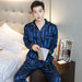 Luxury Pajama Suit Imitation Silk Pajamas Couple Sleepwear Men & Women Nightwear