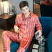 Luxury Pajama Suit Imitation Silk Pajamas Couple Sleepwear Men & Women Nightwear