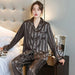 Luxury Pajama Suit Imitation Silk Pajamas Couple Sleepwear Men & Women Nightwear