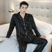 Luxury Pajama Suit Imitation Silk Pajamas Couple Sleepwear Men & Women Nightwear