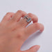 Chunky Wide Hollow A-Z Letter Ring Adjustable Initial Alphabet Ring