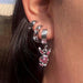 New Hip-Hop Rabbit Earrings Rhinestone Stainless Steel Dangle Earrings Women Fashion Jewelry