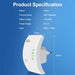 Wireless WiFi Repeater Booster 300Mbps WiFi Amplifier Signal Range Extender