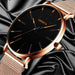 Minimalist Men Fashion Ultra Thin Watches Simple Men Stainless Steel Mesh Belt Watch