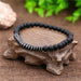 3Pc/Sets Matte Beads Stone Charm Bracelets Men Women Vintage Jewelry