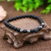 3Pc/Sets Matte Beads Stone Charm Bracelets Men Women Vintage Jewelry