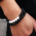 3Pc/Sets Matte Beads Stone Charm Bracelets Men Women Vintage Jewelry
