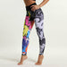 Painted Leggings Women Graffiti Fitness Leggings High Waist Workout Yoga Pants