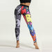 Painted Leggings Women Graffiti Fitness Leggings High Waist Workout Yoga Pants