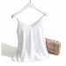 Spaghetti Strap Top Women Halter V Neck Cami Sleeveless Satin Silk Tank Tops
