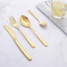 24PCS Gold Tableware Cutlery Dinner Set Knives Forks Spoons Dinnerware Set