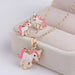 Unicorn Jewelry Sets Cute Earrings Necklaces Women Wedding Party Jewelry Set