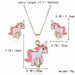 Unicorn Jewelry Sets Cute Earrings Necklaces Women Wedding Party Jewelry Set