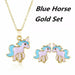Unicorn Jewelry Sets Cute Earrings Necklaces Women Wedding Party Jewelry Set