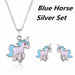 Unicorn Jewelry Sets Cute Earrings Necklaces Women Wedding Party Jewelry Set