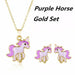 Unicorn Jewelry Sets Cute Earrings Necklaces Women Wedding Party Jewelry Set