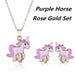 Unicorn Jewelry Sets Cute Earrings Necklaces Women Wedding Party Jewelry Set