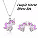 Unicorn Jewelry Sets Cute Earrings Necklaces Women Wedding Party Jewelry Set