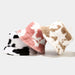 New Winter Cow Print Plush Bucket Hats for Women Men Outdoor Warm Hat