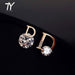 Shiny D Letter Queen Earrings Women Fashion Trendsetter Lady Earrings Jewelry