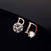 Shiny D Letter Queen Earrings Women Fashion Trendsetter Lady Earrings Jewelry