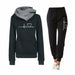 Women Casual Pullovers Hoodies & Elastic Waist Jogger Pants Tracksuit Sets