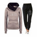 Women Casual Pullovers Hoodies & Elastic Waist Jogger Pants Tracksuit Sets