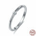 Cute Zircon Round Geometric 925 Sterling Silver Women Wedding Rings Jewelry