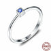 Rainbow Silver Rings Women Wedding Sterling Silver Ring Fine Jewelry
