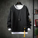 Solid Color Sweatshirt Casual Cotton Sweatshirts For Men