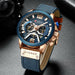 Casual Fashion Sports Watches Men Luxury Military Leather Wristwatch
