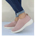 Women Flat Slip On Shoes Lightweight Solid Color Sneakers Summer Flats Shoes