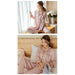 Women 2 Pieces Faux Silk Satin Pajamas Set Short & Long Sleeve Sleepwear
