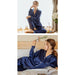 Women 2 Pieces Faux Silk Satin Pajamas Set Short & Long Sleeve Sleepwear