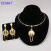 Women Wedding Beads Jewelry Set Gold Fashion Gold Color Bridal Set