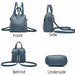 High Quality PU Leather Backpack Women Shoulder Bags Multifunction Travel Backpack